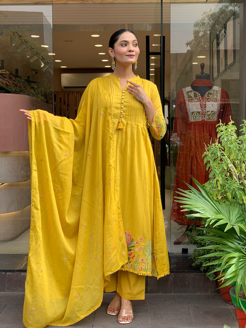 Premium Embroidered Ethnic Suit Set with Dupatta