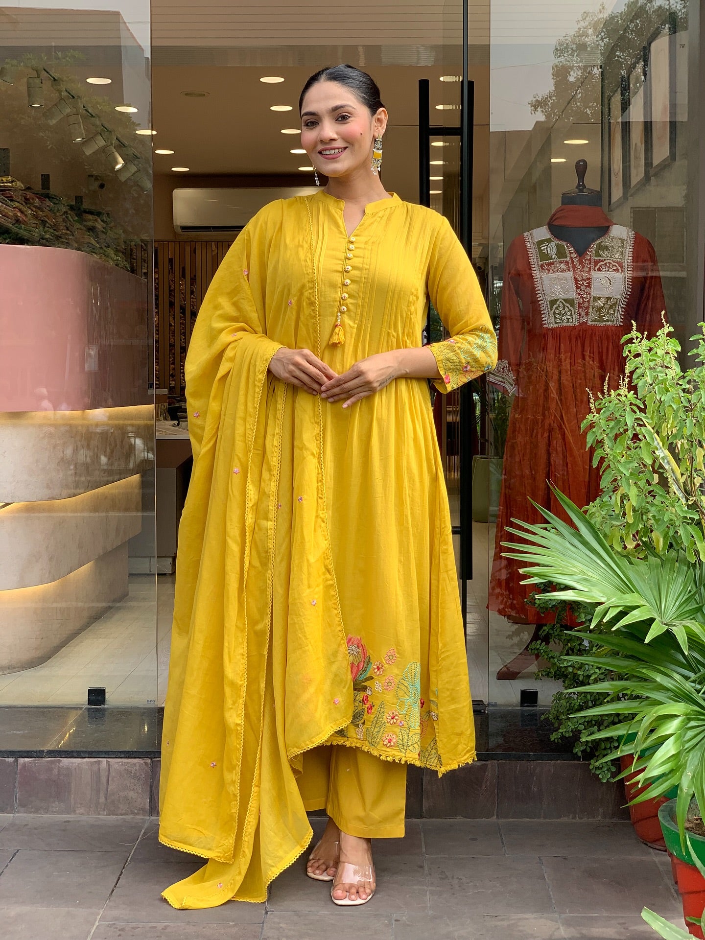 Premium Embroidered Ethnic Suit Set with Dupatta
