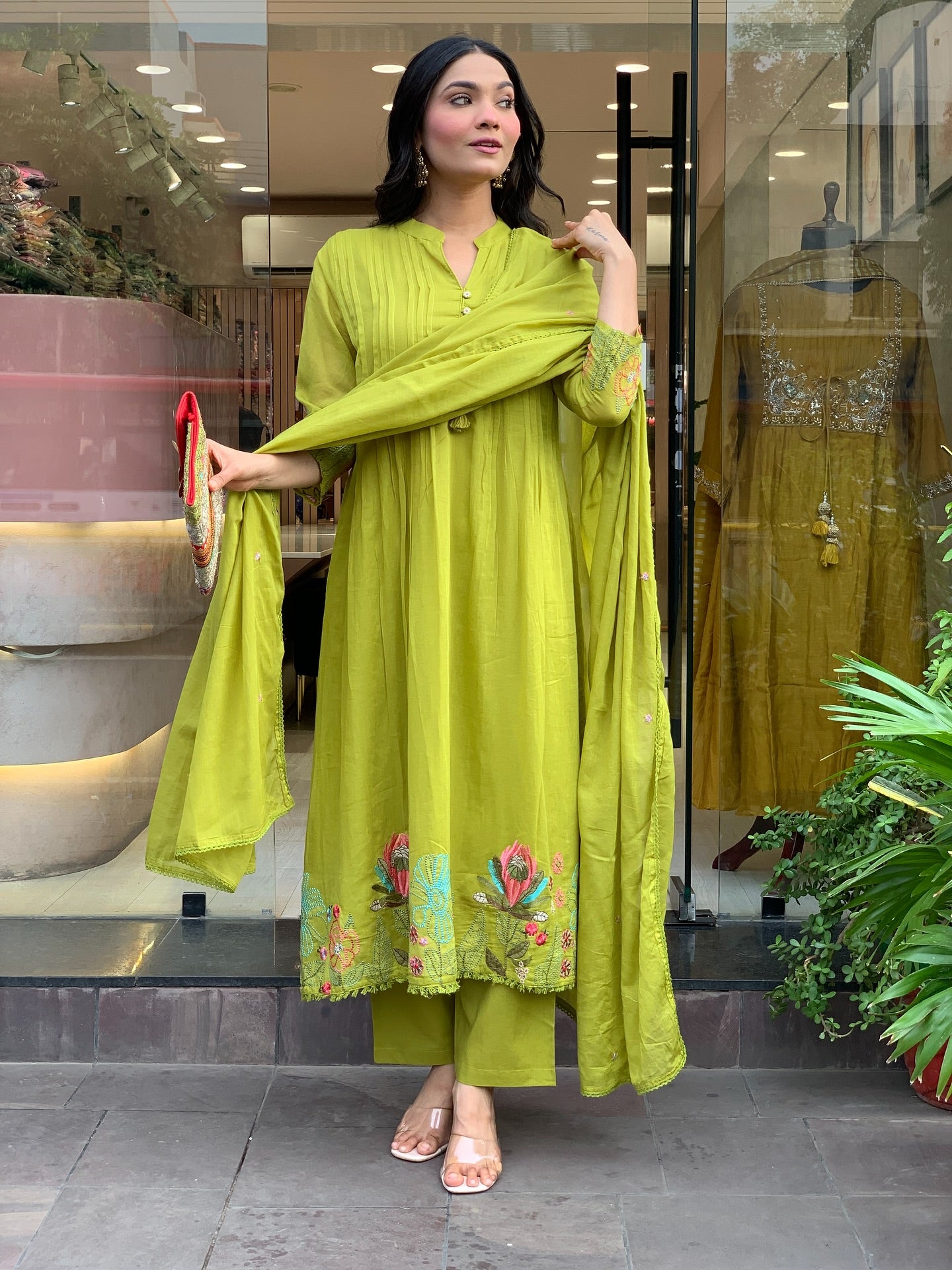 Premium Embroidered Ethnic Suit Set with Dupatta
