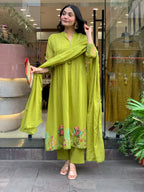 Premium Embroidered Ethnic Suit Set with Dupatta