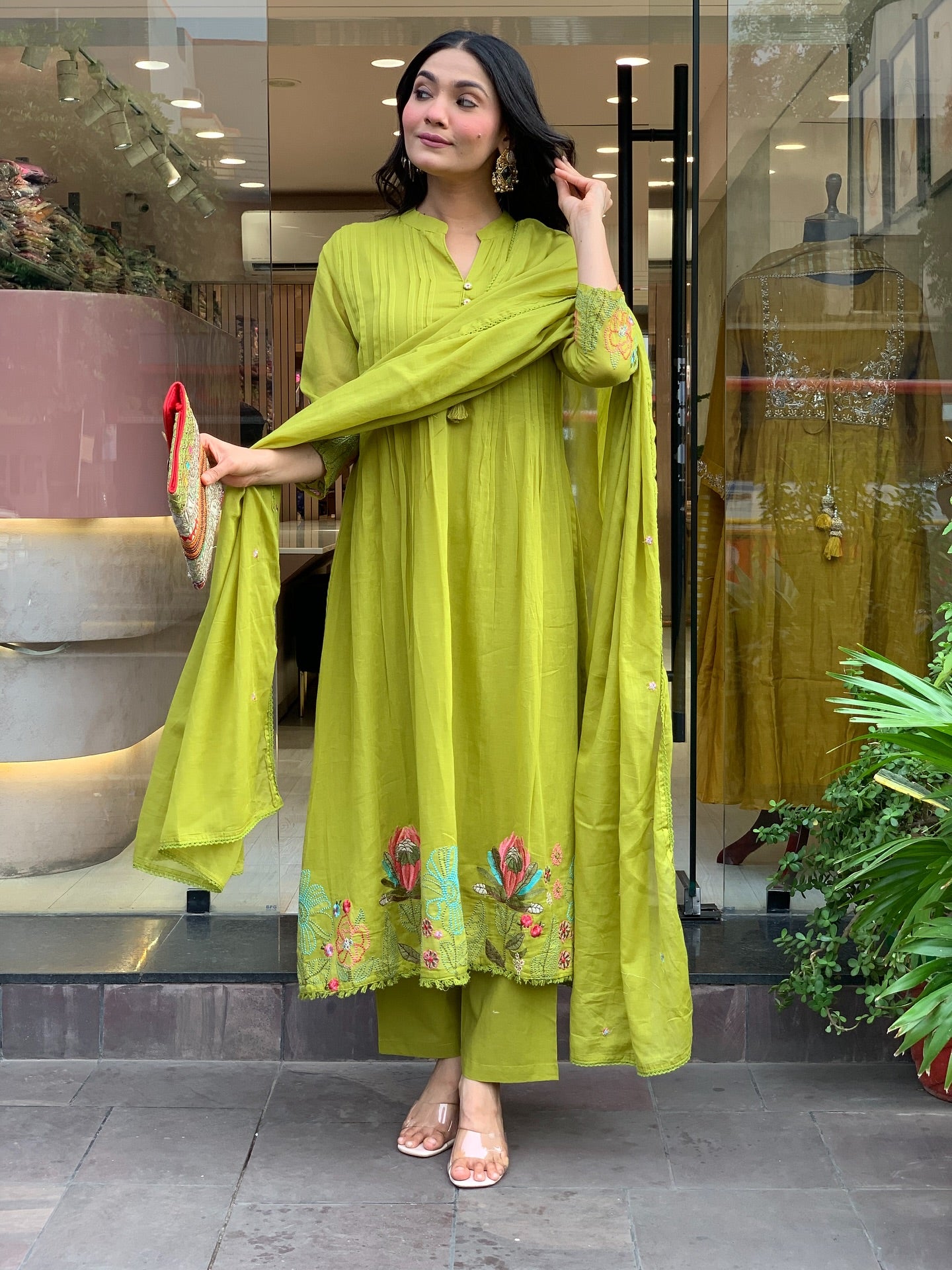 Premium Embroidered Ethnic Suit Set with Dupatta