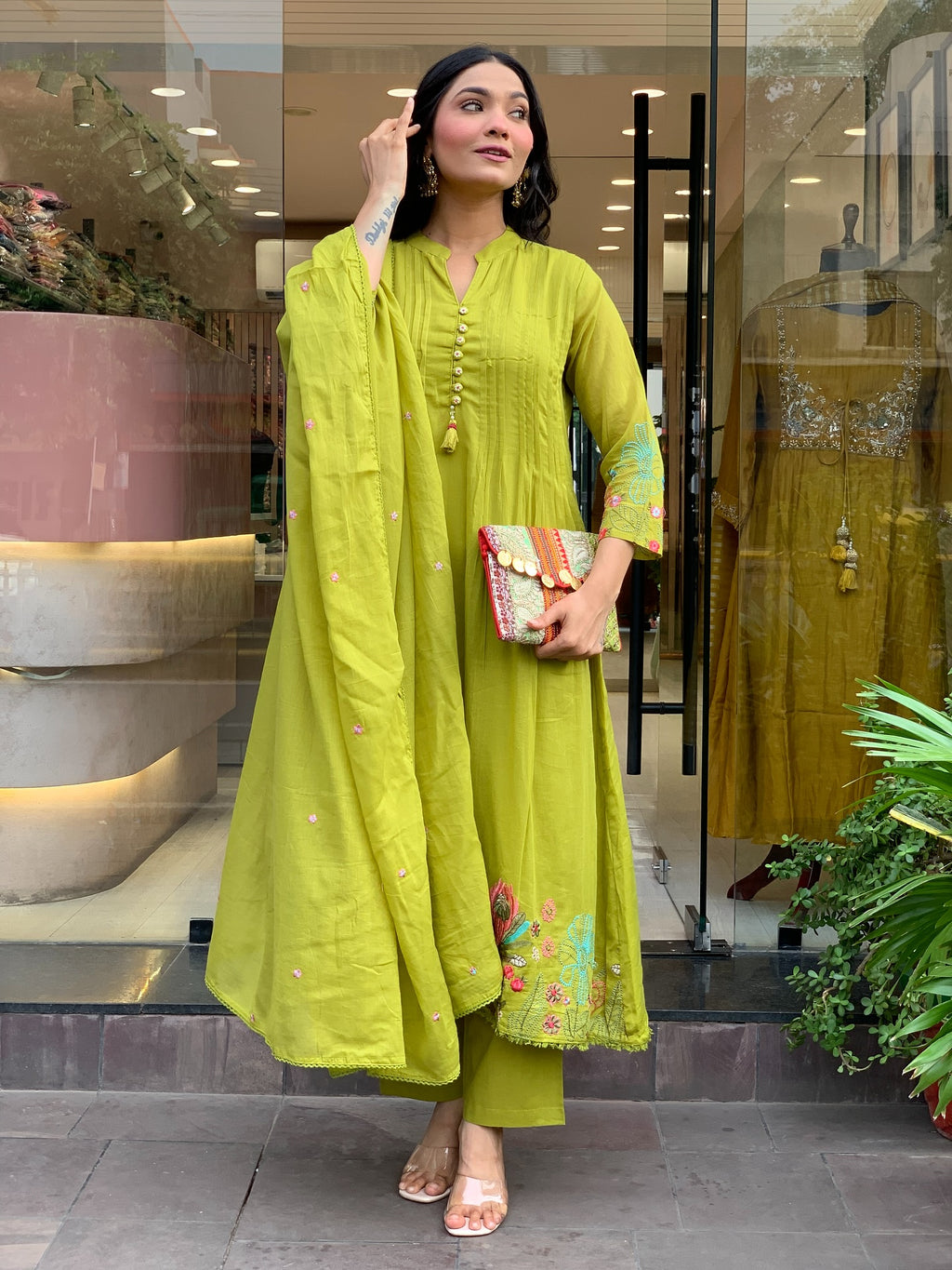Premium Embroidered Ethnic Suit Set with Dupatta