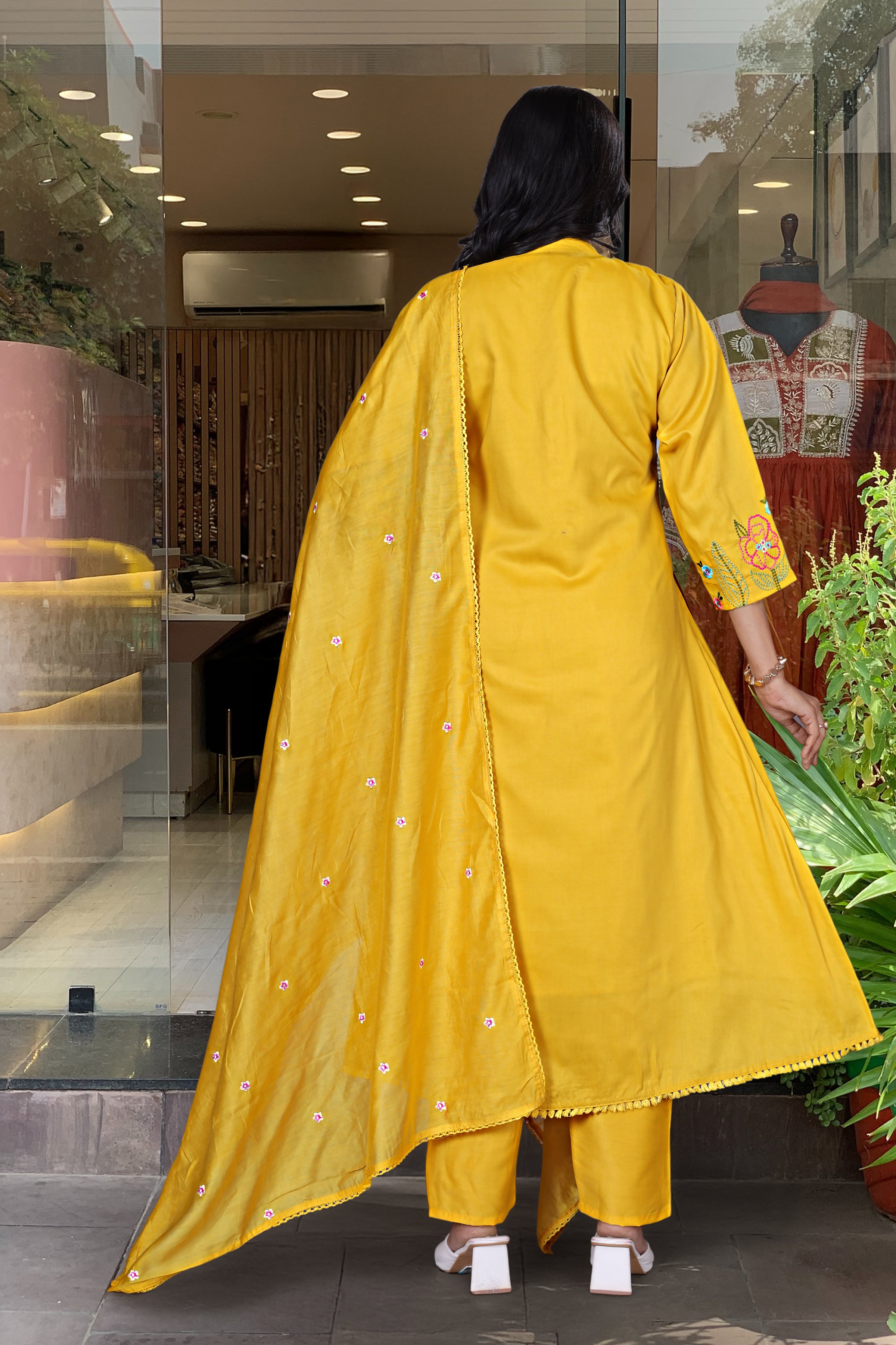 Premium Embroidered Ethnic Suit Set with Dupatta
