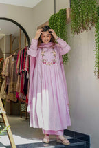 Blush Pink Embroidered Ethnic Kurta Set with Dupatta